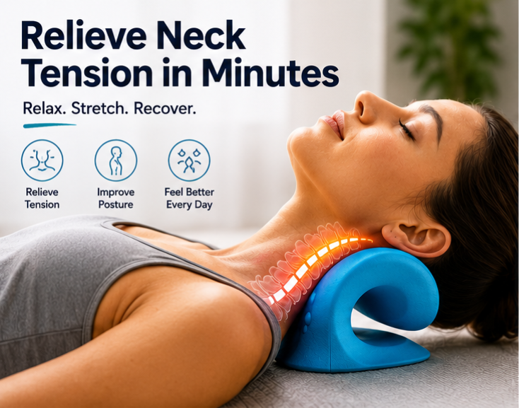 Cervical Traction Pillow — Instant Neck & Shoulder Pain Relief Stretcher